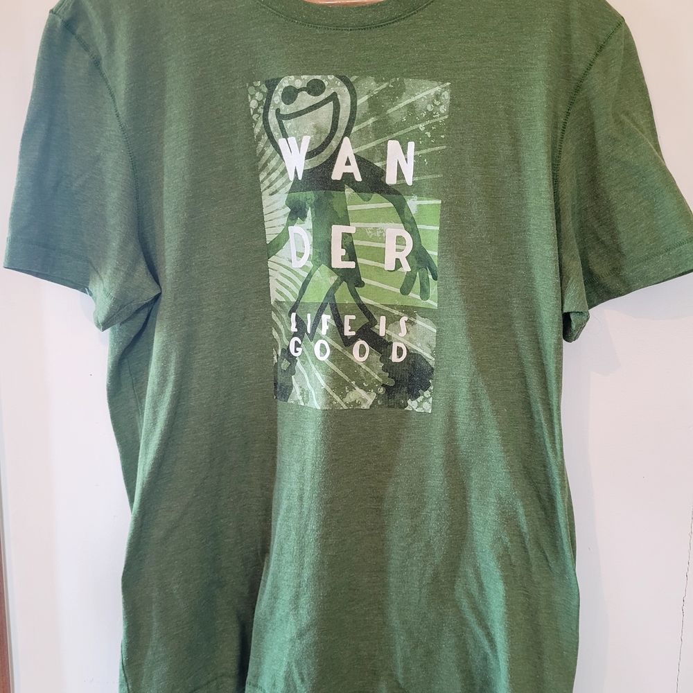 Life is Good Men's Green Wander T-Shirt